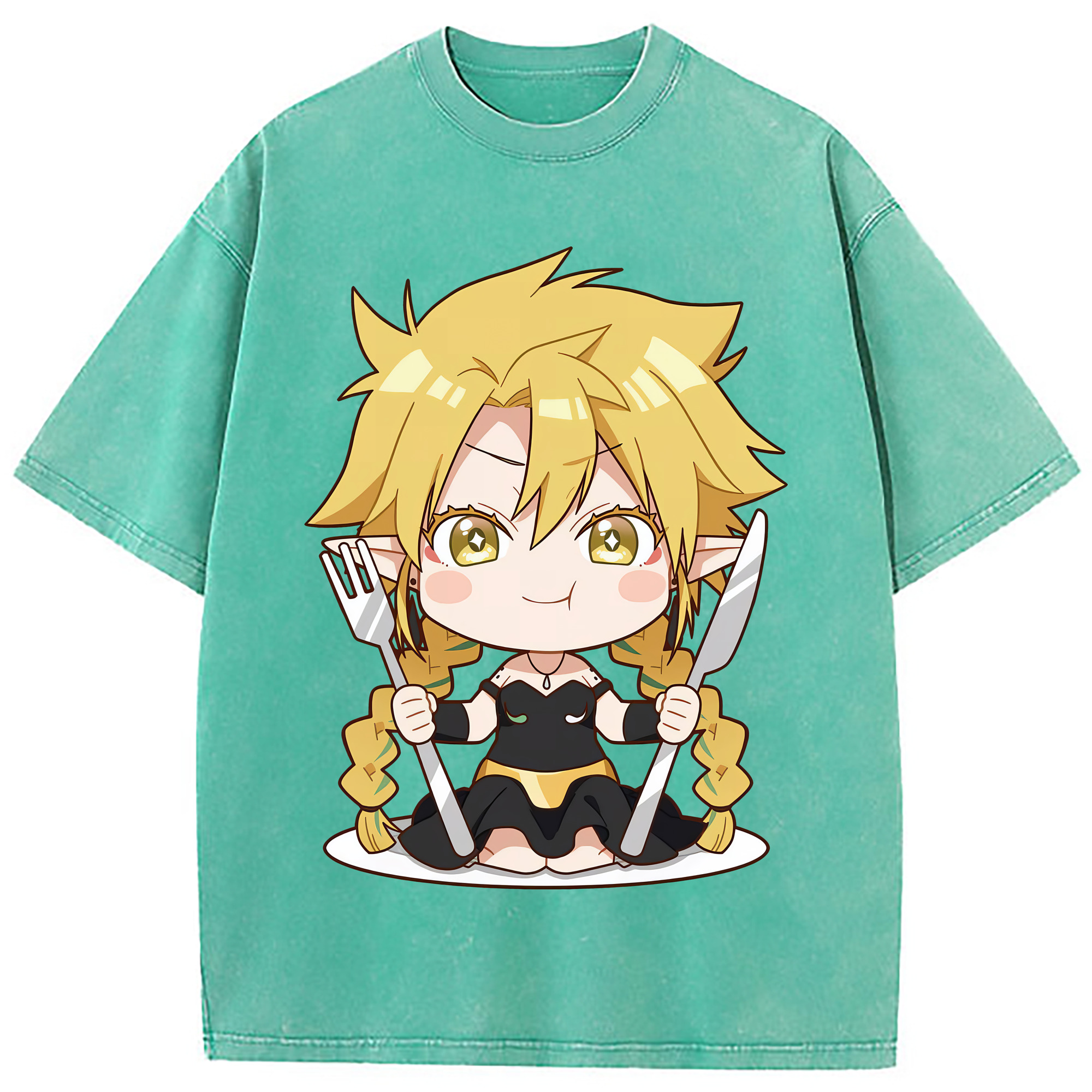（画像用） 転スラ Regarding Reincarnated to Slime 綿100% ヴィンテージ風 半袖Tシャツ（フロントプリント）